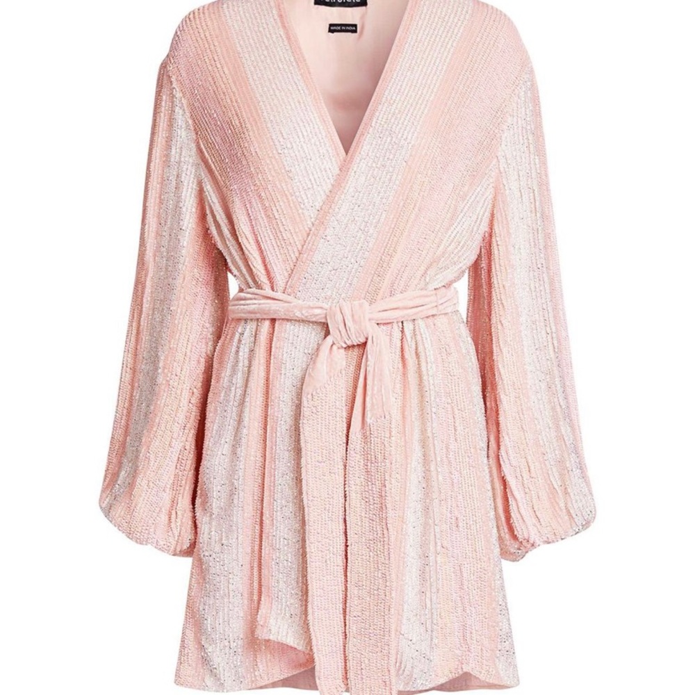 Retrofête Gabrielle Sewn Sequin Wrap Dress